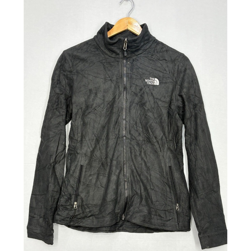 The North Face Fleece Jacket Womens Black Full Zip Long Sleeve Comfort Outdoor M
